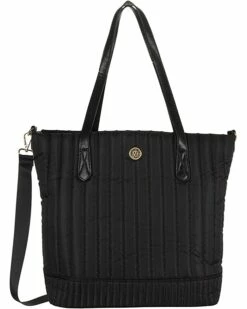 Best Sale ⌛ Anne Klein Handbags Women Quilted Nylon Medium Tote 👏