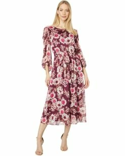 Deals ⌛ Anne Klein👗 Dresses Women Floral Print Elastic Waist👗 Dress ❤️