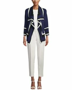 Flash Sale ❤️ Anne Klein Sweaters Women Color-Block Open Front Cardigan ❤️