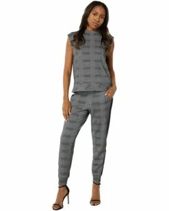 Best Sale ❤️ Anne Klein Shirts & Tops Women Mock Neck Vest Plaid & Serenity Knit 🧨 -Anne Klein Sales 71McpTK7SL. AC SR736920