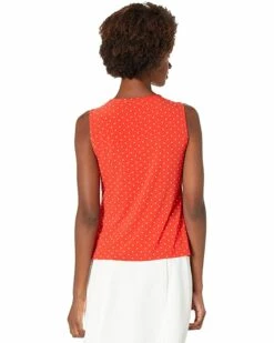 Best deal 🛒 Anne Klein Shirts & Tops Women Micro Dot Printed Jersey Knit Sleeveless Scoop Neck Top ⌛ -Anne Klein Sales 71u4 XaYyS. AC SR736920