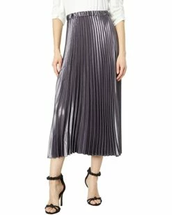 Promo 👏 Anne Klein Skirts Women Satin Pleated Maxi Skirt 😀 -Anne Klein Sales 81U gd3 8cL. AC SR736920