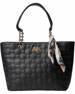 Outlet 🔔 Anne Klein Handbags Women Quilted Tote With Scarf 👍