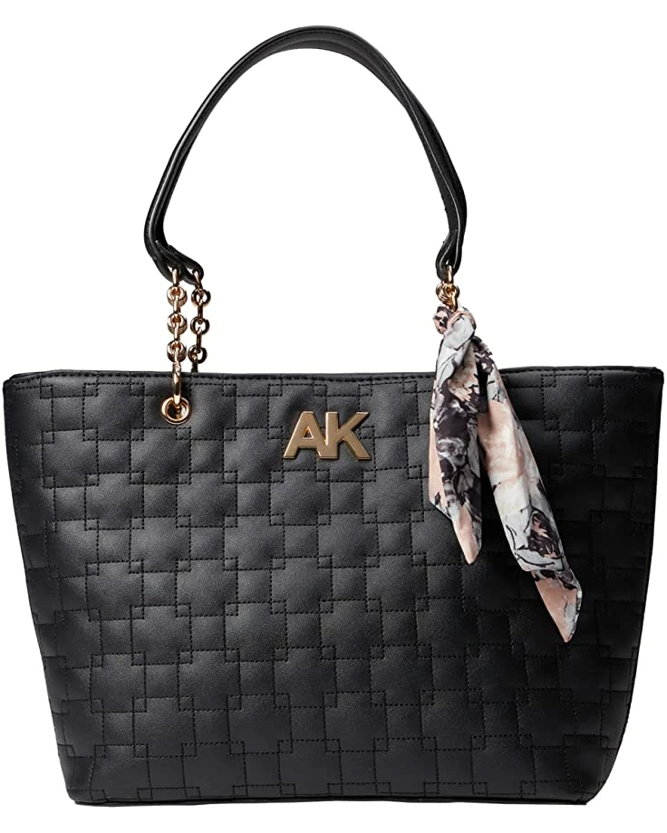 Outlet ๐ Anne Klein Handbags Women Quilted Tote With Scarf ๐ 3 Outlet ๐ Anne Klein Handbags Women Quilted Tote With Scarf ๐