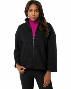 Best Sale 🎉 Anne Klein Sweaters Women Funnel Neck Zip Front Dolman Sleeve Sherpa ✔️