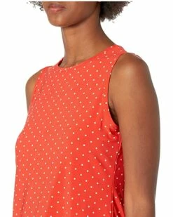 Best deal 🛒 Anne Klein Shirts & Tops Women Micro Dot Printed Jersey Knit Sleeveless Scoop Neck Top ⌛ -Anne Klein Sales 91QPrRleDuS. AC SR736920