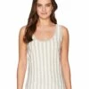 Best deal 🧨 Anne Klein Shirts & Tops Women Striped Scoop Neck Tank Top - Striped Knit 🔔